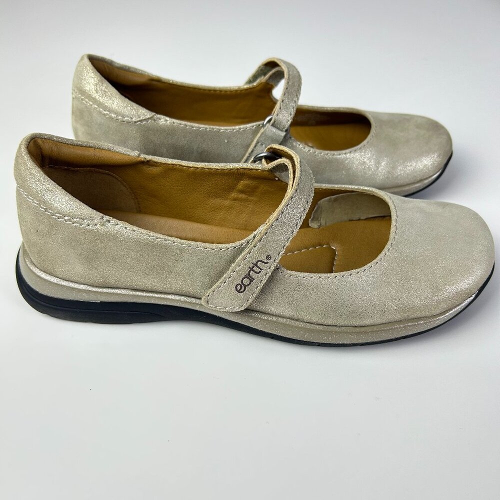 NWOT Earth Gold  Round Toe Tose Mary Jane‎ Comfort Casual Flats Women's Size 7M - Picture 3 of 12